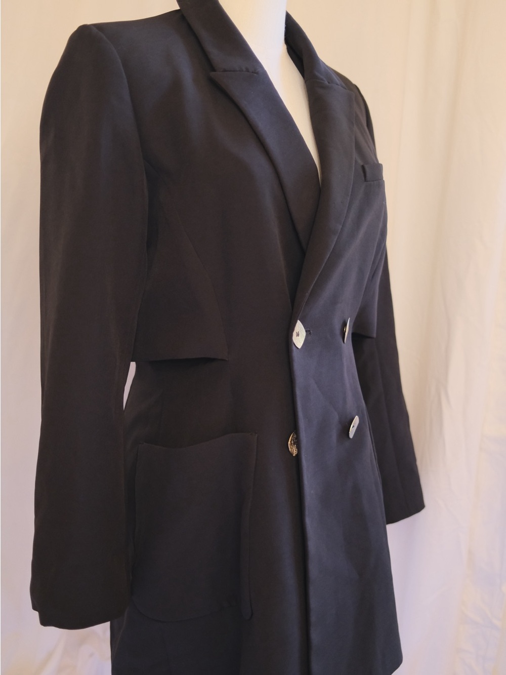 Zara Black Tuxedo Style Romper Tailored Blazer Playsuit S - Picture 7 of 10